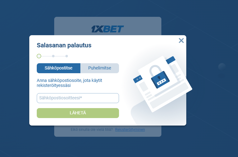 1xBet salasanan palautus ja kirjautumisongelmien ratkaisu
