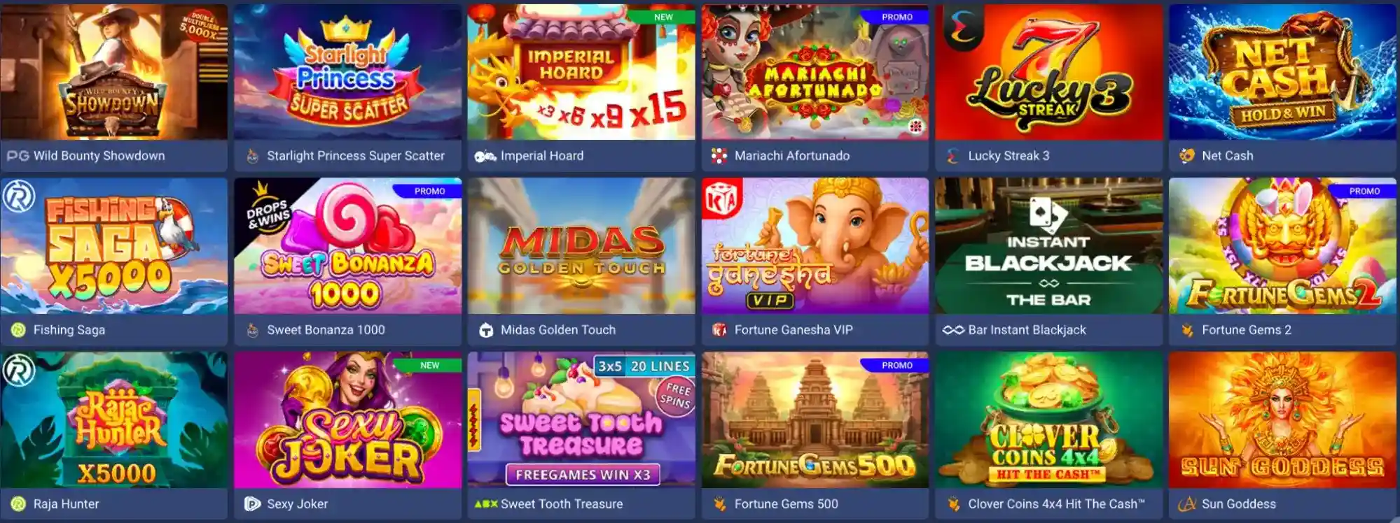 1xBet Casino slots lobby